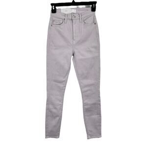 7 For All Mankind jeans high waist ankle super skinny light purple size 24